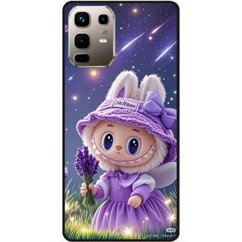 Бампер силиконовый чехол Candy для Infinix Note 50 Pro Plus 5G (X6856) с картинкой Лабубу Labubu