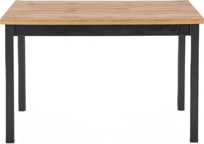 Stół prostokątny Halmar Cobalt 120 x 68 x 77 cm Dąb wotan z czarnymi nożkami (5905248124127)