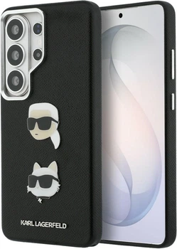 Чохол Karl Lagerfeld Saffiano Double Heads Metal для Samsung Galaxy S26 Ultra Black (KLHCS26LPSFDHPOK)