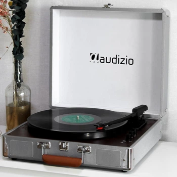 Вініловий програвач Audizio Billy Bob Silver з Bluetooth, грамофон для вінілових платівок