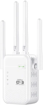 Ретранслятор Wi-Fi BAVIN PC2055Y / AC1200 / Дводіапазонний / Підтримка MESH / 4 антени White (C-PC2055Y WH)