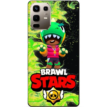 Чехол силиконовый бампер Candy для Infinix Note 50 Pro (X6855) с Героем Brawl Stars Бравл Старс Леон Динозавр Brawl