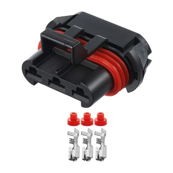 Разьем 3-кон., Вентилятор Hella, 12124685, APTIV (Delphi) Америка, Корея, Buick, Cadillac, Chevrolet, Daewoo, GMC,