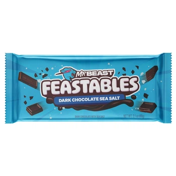 Шоколад MrBeast Feastables Dark Chocolate Sea Salt Темный с морской солью 60г