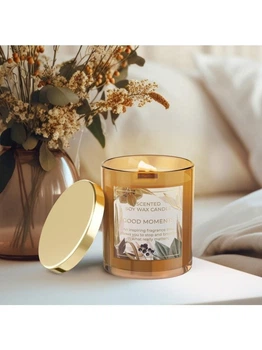 Свічка ароматизована в склі з кришкою Bartek Candles Хороші моменти 220г.