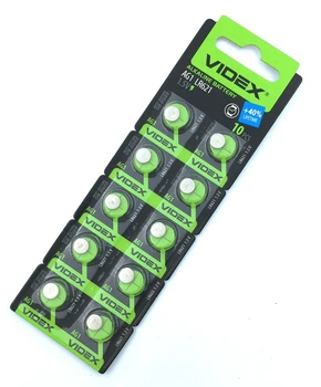 Батарейка часовая VIDEX AG1/LR621 (упаковка 10 шт)