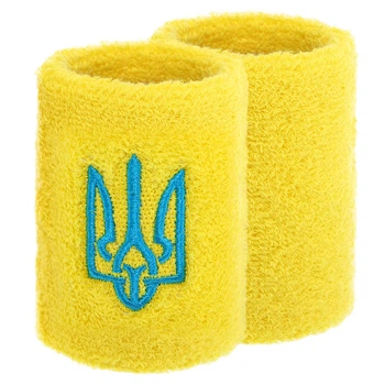 Напульсник спортивный махровый Герб Украины желтый BC-9280-Y, Жёлтый, Размер (EU) - 1SIZE
