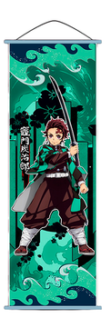 Гобелен Клинок рассекающий демонов Танджиро Камадо Demon Slayer Tanjiro 70x25 см