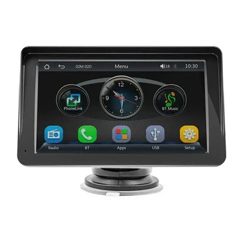 Универсальный сенсорный автомобильный монитор 7" CJ-PTC208 с CarPlay и Android Auto