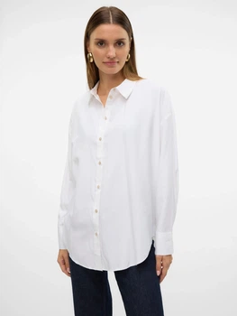 Рубашка оверсайз женская Vero Moda 10319825 L Bright White (5715608047955)