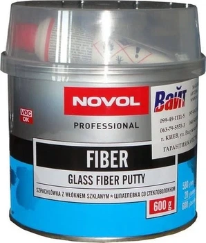 Шпаклевка FIBER 1222 стекловолокно 0,6кг Novol
