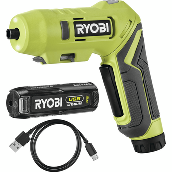 Отвертка аккумуляторная RYOBI USB Lithium RSDP4-120G 4В (1акум.х2Ач) 5Нм, 200об/мин (5133005958)