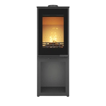 Стальная печь-камин на дровах KAWMET VENUS S16 L-Box Decor 9.5 кВт