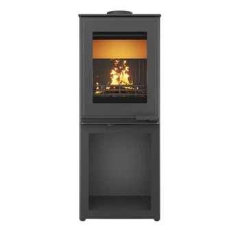 Стальная печь-камин на дровах KAWMET HARITA S15i L-box 6.5 кВт