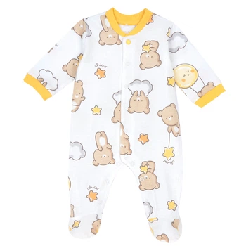 Комбинезон Chicco Orsetto White, цвет бежевый, размер 74 (090.27144.064)