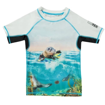 Футболка Molo Neptune Sealion, цвет голубой, размер 92/98 (8S24P203.3427)
