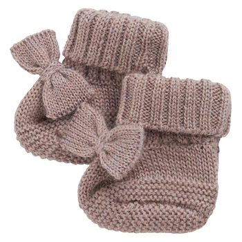 Пинетки из шерсти мериноса Name it Karen, цвет розовый, размер 74/80 (243.13228394.PDOV)
