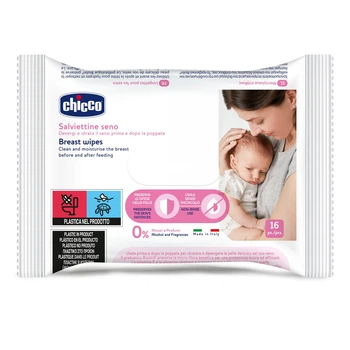Салфетки для груди очищающие Chicco, 16 шт. (09165.00)
