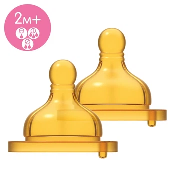 Соска Chicco Original Touch, латекс, переменный поток, 2м+ (2шт) (27832.00)