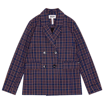 Піджак Molo Hawa BlueBrown Check, колір синій, розмір 122 (2W24M101.9177)