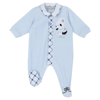 Комбинезон велюровый Chicco Junior, цвет голубой, размер 50 (090.02257.021)