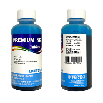 Водорозчинне чорнило InkTec, серія: E0010, для принтерів EPSON (Dye – LIGHT CYAN – 100мл)