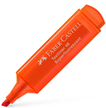 Маркер текстовильный Faber-Castell, 1-5 мм., Textliner 46, Superfluorescent, Оранжевый, (154615)