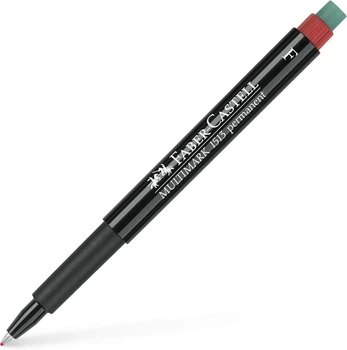 Маркер перманентный Faber-Castell OHP Multimark, 0,6мм. F, Multimark, Красный, (151321)