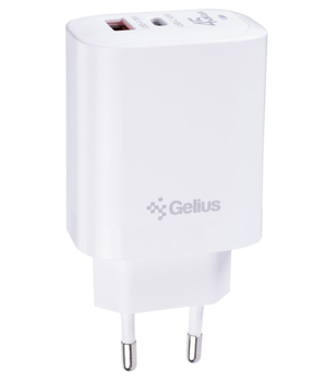 Мережевий зарядний пристрій Gelius Stratus GP-HC068 45W (1Type-C+1USB-A) White
