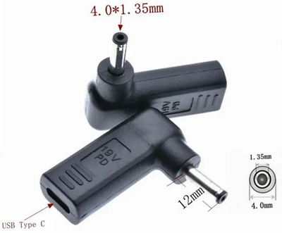 Переходник PD (Power Delivery) триггер 18-20v Type-C (female) (max 5a, 100w) на 4.0x1.35mm с USB Type-C (Female) Power Delivery PD