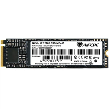 SSD накопичувач AFox ME400 1TB M.2 2280 PCIe NVMe Gen4x4 3D TLC NAND Retail (ME400-1024GQN)