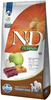 Cухой корм для собак средних и больших пород Farmina Pumpkin Dog Venison & Apple Adult Medium & Maxi N&D с олениной и яблоком 12 кг (8010276039101)