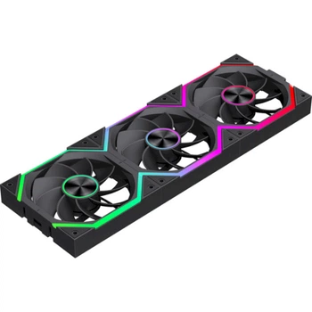 Комплект корпусных вентиляторов GameMax FN12A-N2 WL-R 3-Pack ARGB PWM 120 мм 2000 об/мин Black