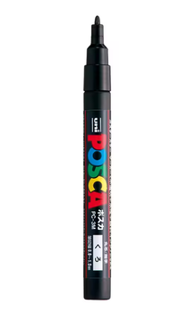 Маркер акриловый Uni Posca PC-3M (0.9-1.3 мм) Черный