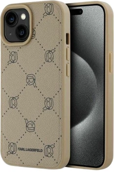 Etui Karl Lagerfeld Magsafe Karl Head do Apple iPhone 15 Beige (3666339252786)
