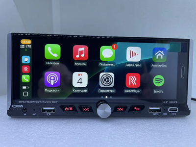 Автомагнітола 6280-W з сенсорним екраном 6.9 1DIN Windows магнітола з Carplay