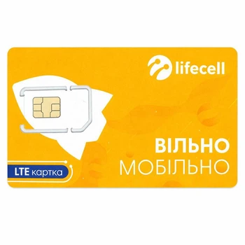 Стартовый пакет от Lifecell (Лайф, Life) с тарифом "4G IoT 40" за 40 грн - интернет, звонки, СМС