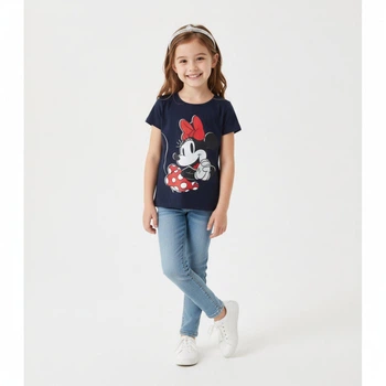 Футболка для девочки Мини Маус Disney 122/128см (6-8Y) темно-синий