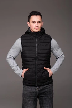 Жилетка R.A. утепленная черная "RQ" 2474-XL