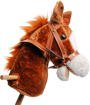 Drewniany koń-bujak z dźwiękiem Playwood Wooden Hobby Horse with Sound Brązowy PW2111 (8719348000130)