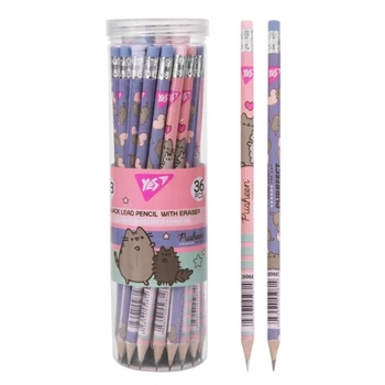 Карандаш Yes Pusheen круглый с резинкой 280687 Разноцветный shop (5056574450814)