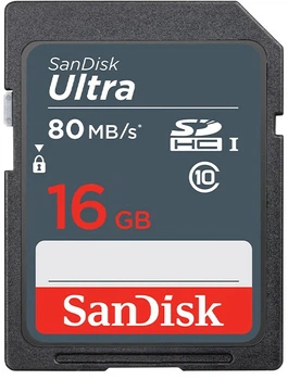 Карта памяти SanDisk Ultra SDHC 16GB UHS-I Class 10