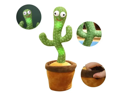Танцюючий Кактус Інтерактивна іграшка Dancing Cactus з підсвіткою
