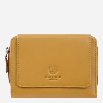 Кошелек женский кожаный для карточек Paolo Peruzzi SL-07-MNG Желтый (5905567219665)