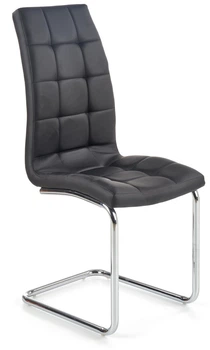 Стілець для кухні та вітальні Halmar K147 на полозах Чорний (5905248116955)