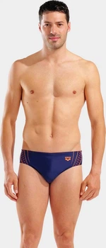 Плавки-слипы для мужчин Arena DOUBLE GRAPHIC SWIM BRIEFS темно-синий, оранжевый Мужчины 80
