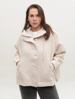 Куртка джинсовая женская молочная широкая 580-61-T ONE SIZE