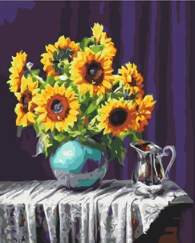 Картина за номерами Соняшники у вазі Brushme 40x50 (BS5846)
