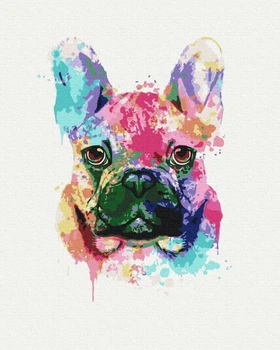 Картина за номерами Барвистий бульдог Brushme 48x60 (BS51398L)