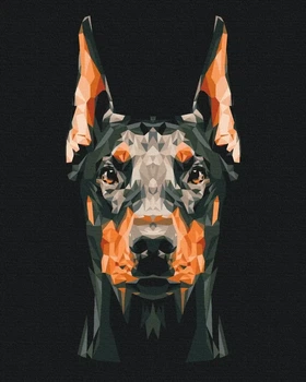 Картина за номерами Доберман Brushme 48x60 (BS53693L)